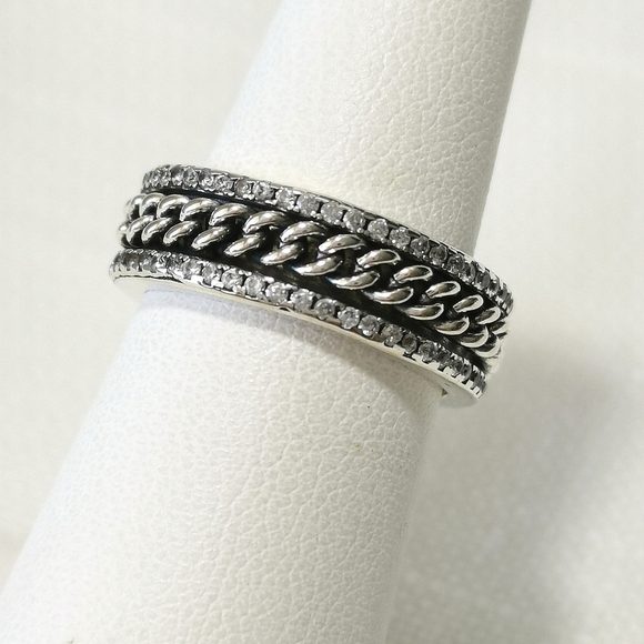 NEW Diamonique CZ eternity band ring size 6.5 - Picture 7 of 10